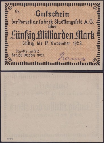Notgeld stadtlengsfeld - notgeld, 50