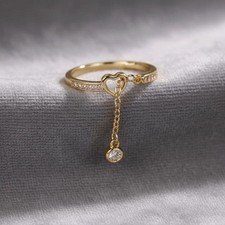 💛 Verstellbarer Ring Herz