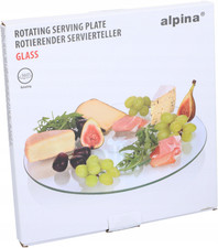 Servierplatte aus Glas drehbar