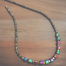 Spinell Kette Collier facettiert mit Karabiner fein & dünn 45 +5 cm original!