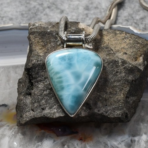 Larimar anhänger 925er - larimar,