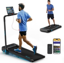 RIKSION Untertisch-Laufband Walking Pad f. Zuhause Büro, LED-Anzeige, Kompakt