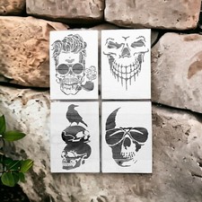 4er Set Totenkopf Schablonen