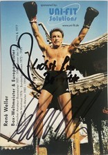 René Weller signiert Unterschrift Signatur Autogramm Karte Original Signed