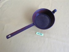 Altes Emaille Sieb Stielsieb Durchschlag Emaillesieb braun TOP Dekoration *