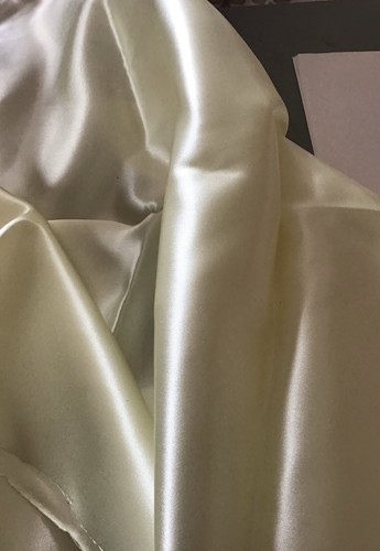 Satin icy lemon seidig - icy,