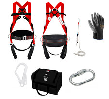 Auffangset Dachdecker Set Auffanggurt Auffanggerät Seil 20m Premium Fallschutz