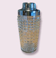 ? 1960 Vintage Cocktail Shaker Kristall Stahl Design Rührer Drink