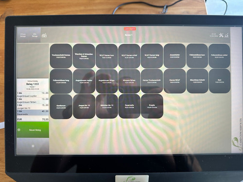 Kassensystem mit touchpad und - kassensystem,