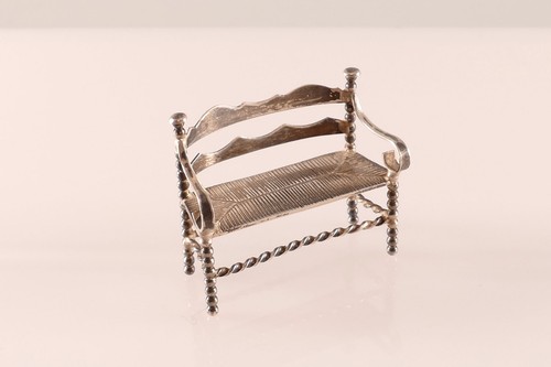Silberfigur miniatur bank - miniatur,