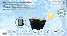 LED Lichterkette "TWEEN  Batterie warmweiß  innen außen 120er, Timer 6/18