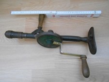 Alte Handbohrmaschine mit Handkurbel Brustleier Handbohrer  Vintage Deko Retro