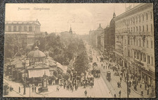 alte Postkarte Hannover Georgstrasse 1910 gelaufen nach Paris