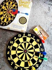 Dartspiel Scheibe beidseitig bespielbar mit 6 Pfeilen rund ca. 49 cm