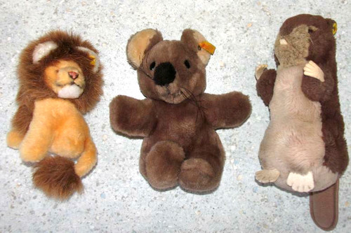 Steifftier spielzeug löwe - 3x,