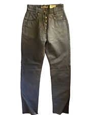 !!!    Wallanby   Lederhose Biker  lang Schwarz  Gr;  26