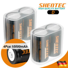 4Pcs 10000mAh NiMH D Größe Wiederaufladbare Akku R20 MONO Batterien/Ladegerät