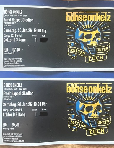 Böhse onkelz tickets wien - böhse,