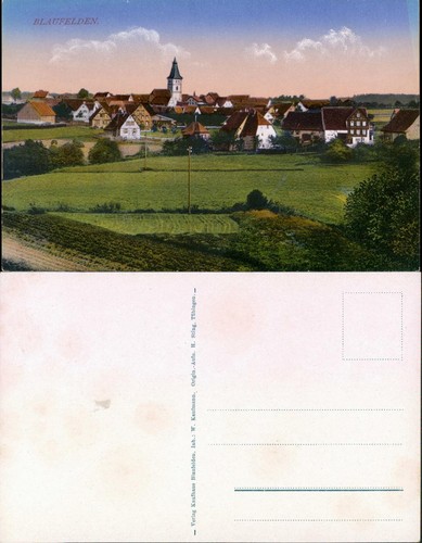 Ansichtskarte blaufelden - ansichtskarte,