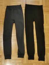 Thermoleggings mit Fleecefutter Damen Gr. S/M Schwarz + Grau Neuwertig