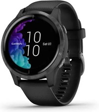 Garmin Venu 43 mm schwarz am Silikonarmband schwarz[Wi-Fi]