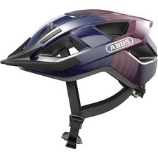 Abus Fahrrad Helm Aduro 3.0 Gr L 58-62cm Lila Blau Waves Glänzend 320 g City MTB