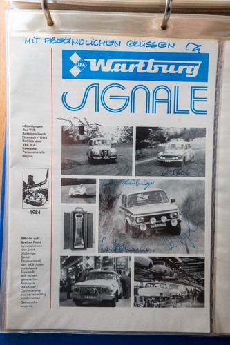 Wartburg rallye team signiert - rallye,