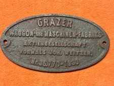 Eisenbahn waggonschild grazer - eisenbahn,