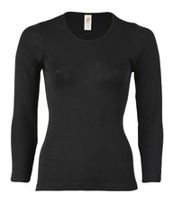 Engel-Natur Damen Langarm Shirt 70% Schurwolle 30% Seide gots Bio Funktionskl.