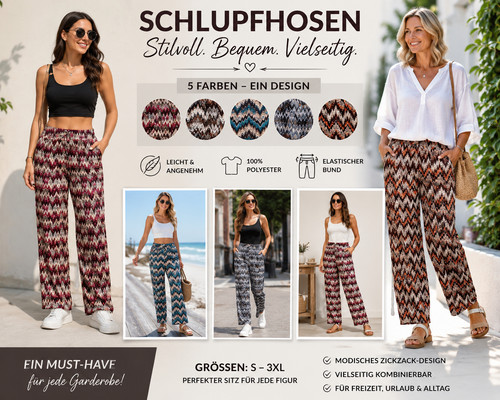 Damen gummizug sommerhose - gummizug,
