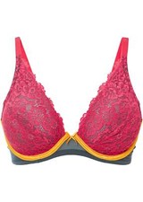 BH mit Bügel Gr. (90) B Petrolgrün Pinklady Gelborange Unterwäsche Bra Neu*