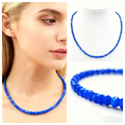 Saphir halskette kette collier - halskette,