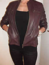 Damen-Lederjacke aus Lammnappa im Farbton "Windsor Wine"  