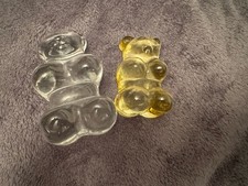 Briefbeschwerer Glas Gummibärchen 2 Stück 