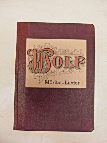 Alte noten wolf - noten, mörike-lieder