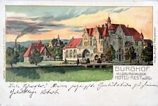 2/ AK-Hildburghausen-Burghof-1901-beschrieben-Farblitho-gelaufen-Hotel Rest