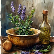 Wandbild lavendel kräuter - lavendel,