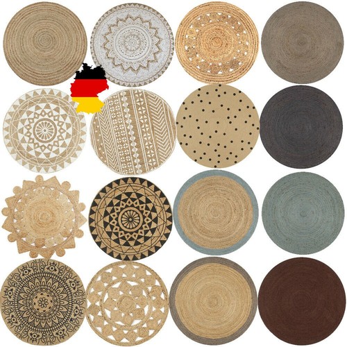 Rund jute teppich - jute,