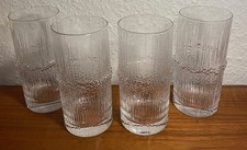IITTALA NIVA Glas 4 Stück Finnland Trinkglas Longdrinkglas