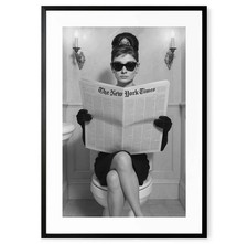 Audrey Hepburn Toilet Poster