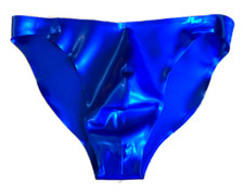 Latex Slip Herren Gr. XL Blau -metalic NEU! 0,6mm stark Latex