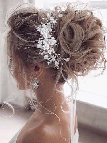 Silber hochzeit haarrebe braut - hochzeit,