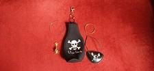 Kleiner Sack für Piraten mit Augenklappe, Ohrclip,  Armreifen, Nasenring 