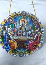 Fensterbild Tempelritter Tafelrunde Kreuzritter Mittelalter Fenster Deko 20x20cm