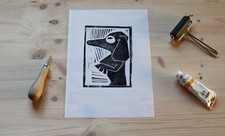 Linoldruck Handabzug –