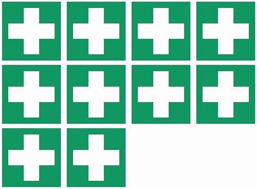 10x aufkleber rettungszeichen - 10x,