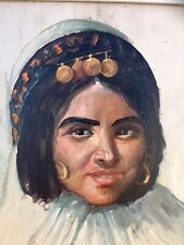 Ölgemälde Frau in Tracht - Araberin - Wahrsagerin signiert