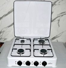 Homelux AOTE6054 Gas Kochplatte 4 Flammig Brenner Campingkocher Gasherd White