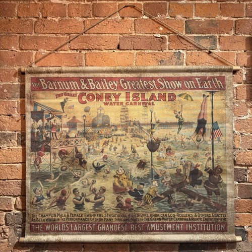 Vintage stil zirkus wandbehang - vintage,