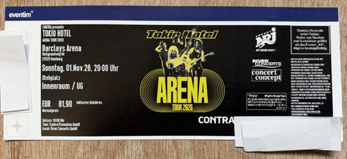Tokio hotel hamburg 1 ticket - hamburg,